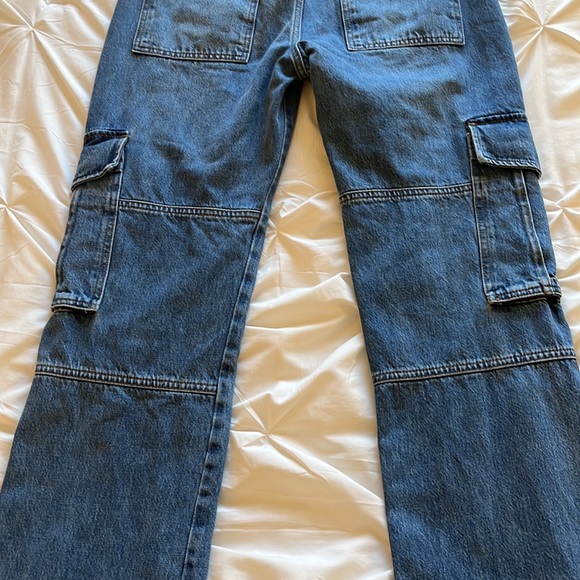 FRAME blue jeans cargo style open pockets like new! Wore 3 times. - Picture 8 of 12